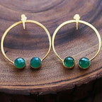 Tribal Folk earrings by Soenaar, handcrafted 18k gold-plated jewelry (photo 2)