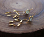 Orchard Stone Earrings by Soenaar, handcrafted 18k gold-plated jewelry (photo 3)