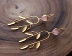 Orchard Stone Earrings by Soenaar, handcrafted 18k gold-plated jewelry (photo 6)