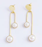 Balance 18k Gold Plated Earrings by Soenaar, handcrafted 18k gold-plated jewelry (photo 5)