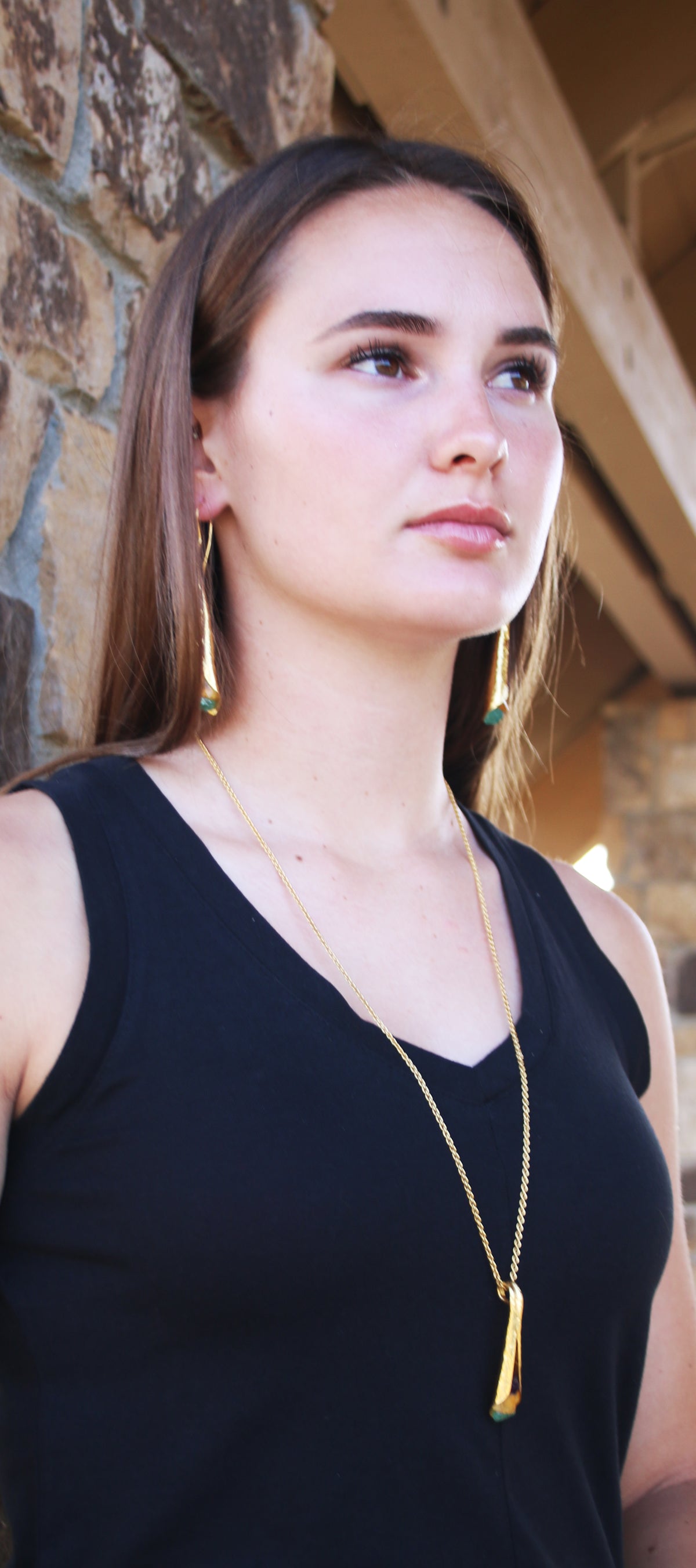 Nepenthes Pendant by Soenaar, handcrafted 18k gold-plated jewelry (photo 4)
