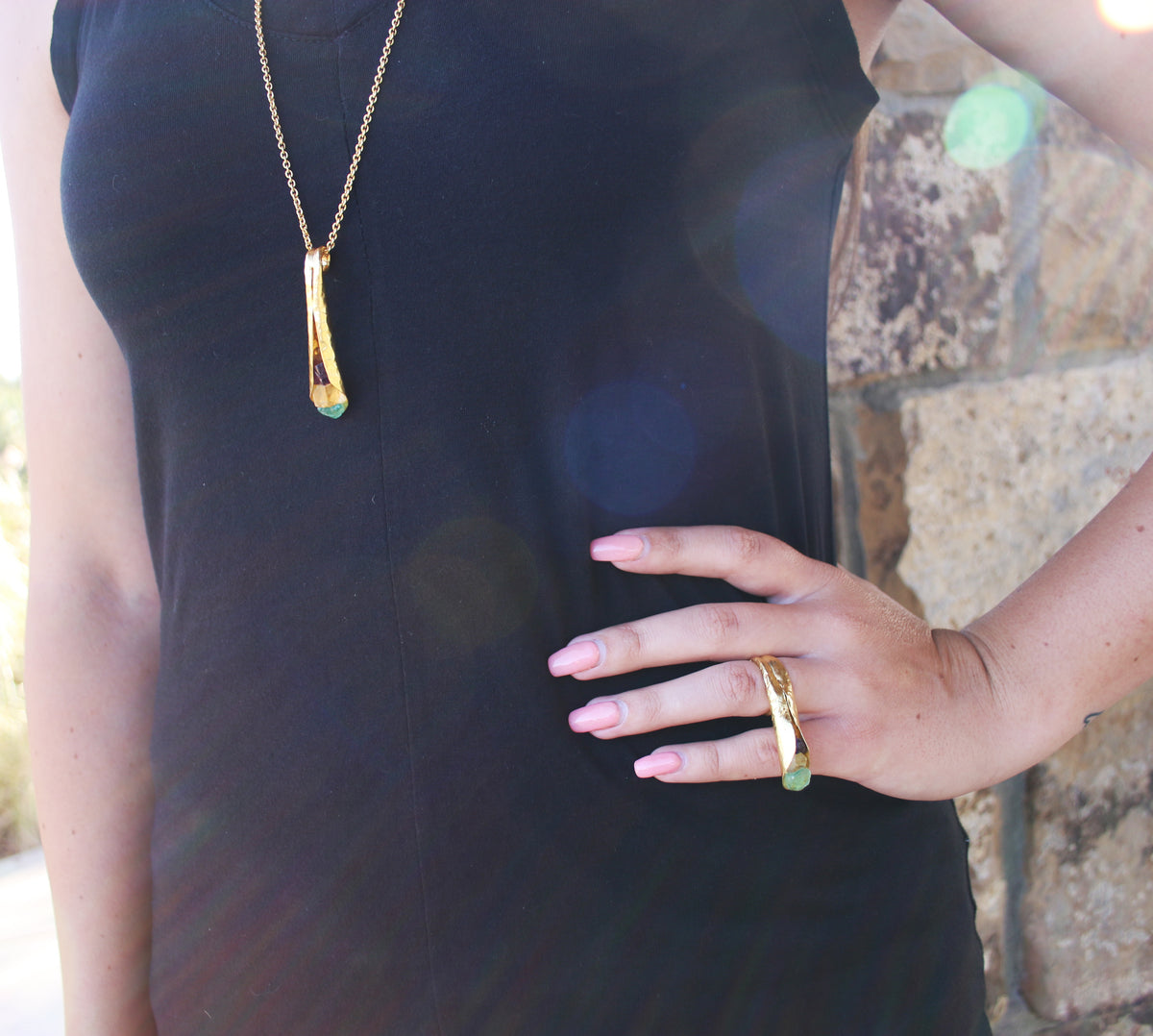 Nepenthes Pendant by Soenaar, handcrafted 18k gold-plated jewelry (photo 3)