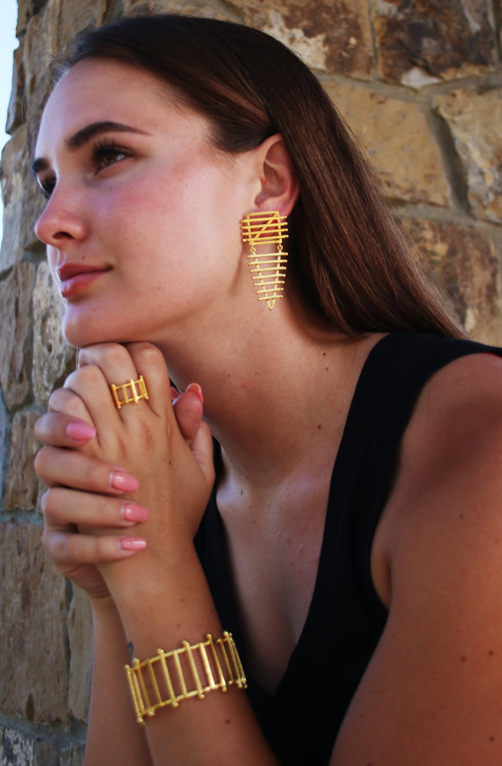 Charkha ring by Soenaar, handcrafted 18k gold-plated jewelry (photo 3)