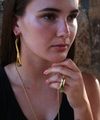 Nepenthes Ring by Soenaar, handcrafted 18k gold-plated jewelry