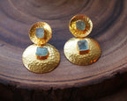 Rondel Earrings by Soenaar, handcrafted 18k gold-plated jewelry