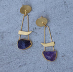 Slash Earrings by Soenaar, handcrafted 18k gold-plated jewelry (photo 4)