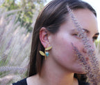 Shrub Earrings by Soenaar, handcrafted 18k gold-plated jewelry (photo 3)