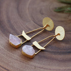 Slash Earrings by Soenaar, handcrafted 18k gold-plated jewelry (photo 2)