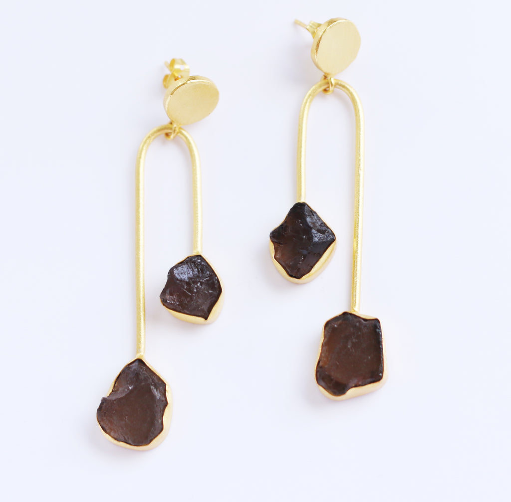 Balance 18k Gold Plated Earrings by Soenaar, handcrafted 18k gold-plated jewelry (photo 6)