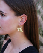 Springleaf Earrings by Soenaar, handcrafted 18k gold-plated jewelry (photo 3)