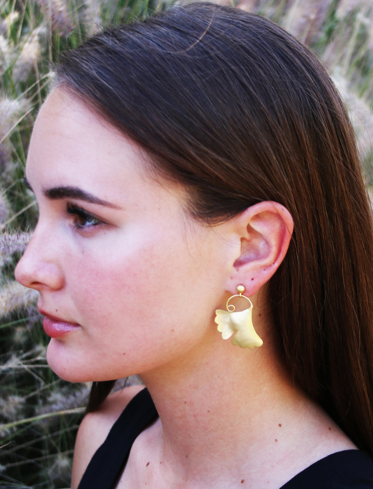 Springleaf Earrings by Soenaar, handcrafted 18k gold-plated jewelry