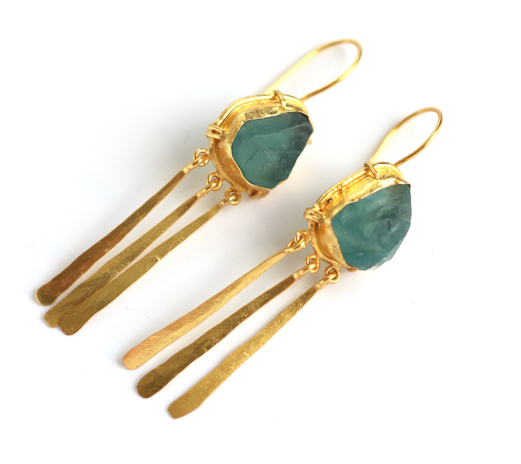 Wave Hook Earrings by Soenaar, handcrafted 18k gold-plated jewelry (photo 4)