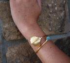 Flower Trap cuff by Soenaar, handcrafted 18k gold-plated jewelry (photo 4)